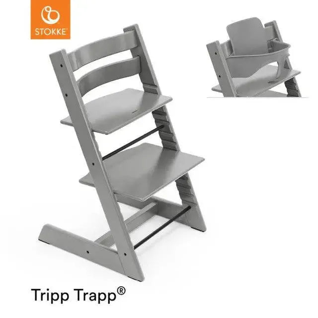 Stokke Tripp Trapp Highchair + Baby Set - Storm Grey-Highchairs-Storm Grey- | Natural Baby Shower