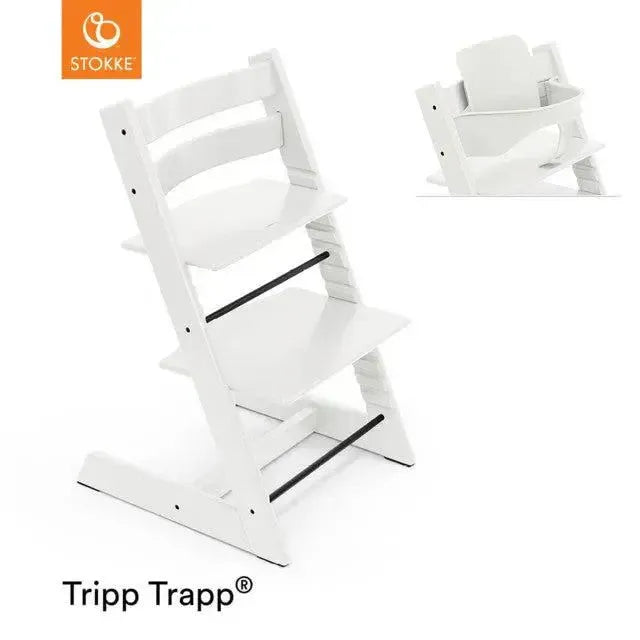 Stokke Tripp Trapp Highchair + Baby Set - White-Highchairs-White- | Natural Baby Shower