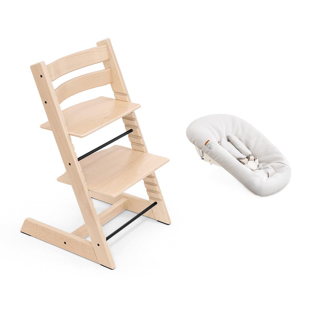 Stokke Tripp Trapp Highchair + Newborn Set-Highchairs-Natural-Vanilla White | Natural Baby Shower