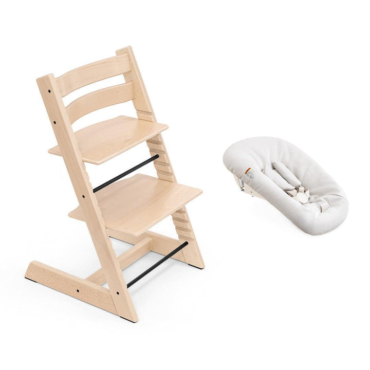 Stokke Tripp Trapp Highchair + Newborn Set-Highchairs-Natural-Vanilla White | Natural Baby Shower