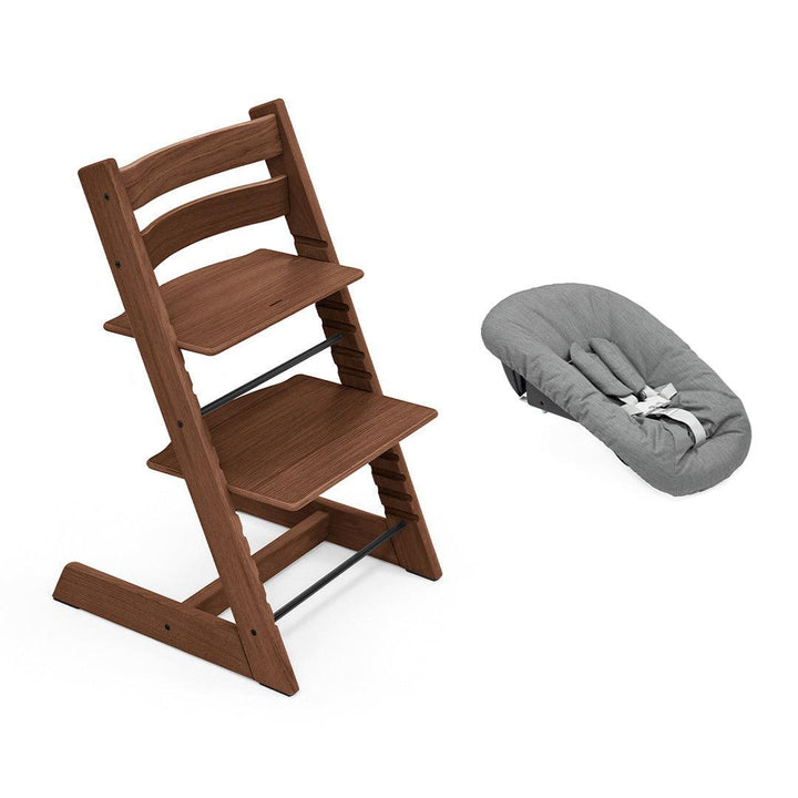 Stokke Tripp Trapp Highchair + Newborn Set-Highchairs-Warm Oak Brown-Anthracite | Natural Baby Shower