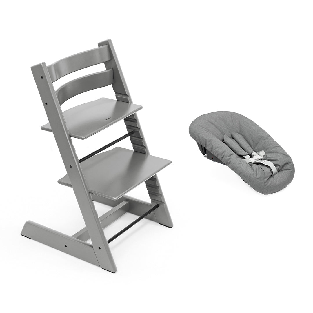 Stokke Tripp Trapp Highchair + Newborn Set-Highchairs-Storm Grey-Anthracite | Natural Baby Shower