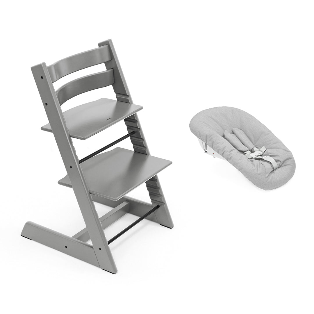 Stokke Tripp Trapp Highchair + Newborn Set-Highchairs-Storm Grey-Grey | Natural Baby Shower