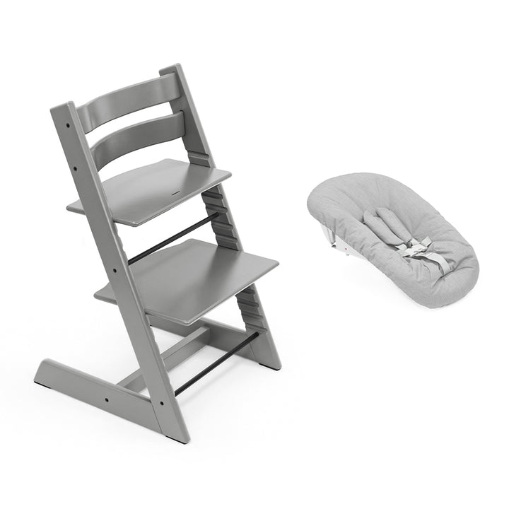 Stokke Tripp Trapp Highchair + Newborn Set-Highchairs-Storm Grey-Grey | Natural Baby Shower