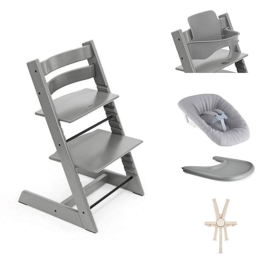 Stokke Tripp Trapp Highchair Ultimate Bundle - Storm Grey - 2024-Highchairs-Storm Grey- | Natural Baby Shower