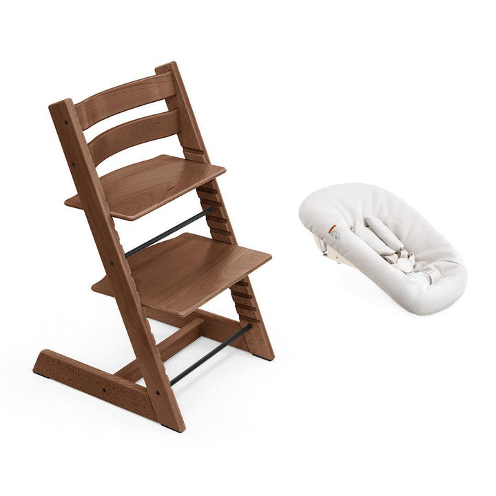 Stokke Tripp Trapp Highchair + Newborn Set-Highchairs-Warm Brown-Vanilla White | Natural Baby Shower