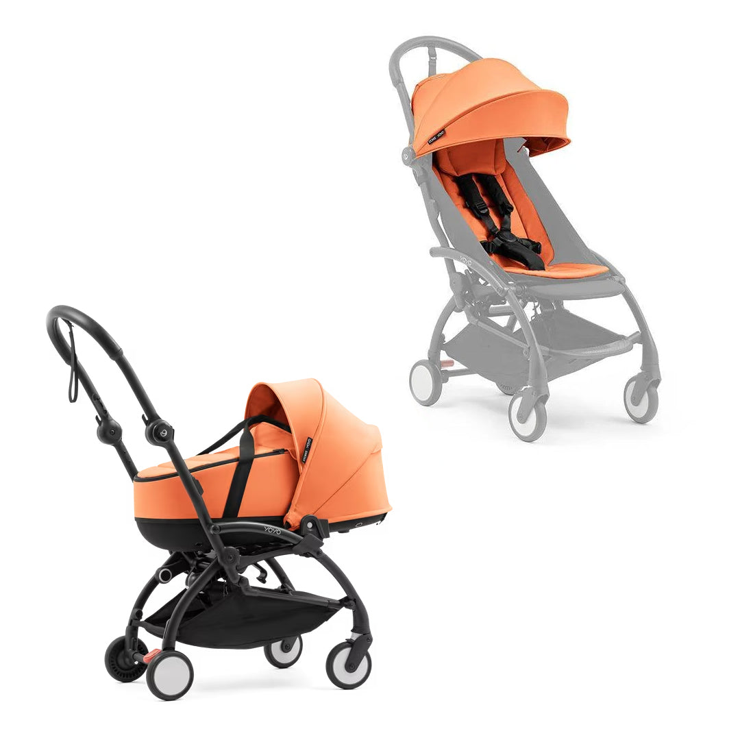 Stokke® YOYO5 Stroller with Bassinet-Strollers-Peach- | Natural Baby Shower