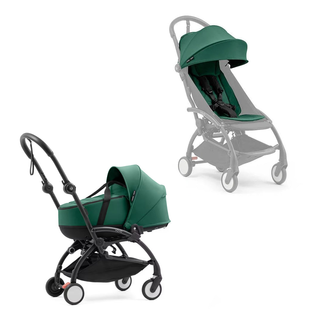 Stokke® YOYO5 Stroller with Bassinet-Strollers-Forest- | Natural Baby Shower