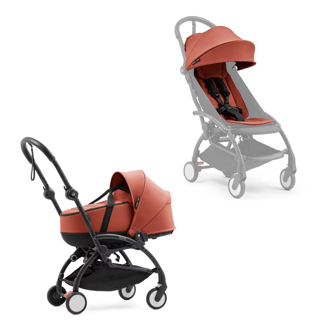 Stokke® YOYO5 Stroller with Bassinet-Strollers-Berry- | Natural Baby Shower