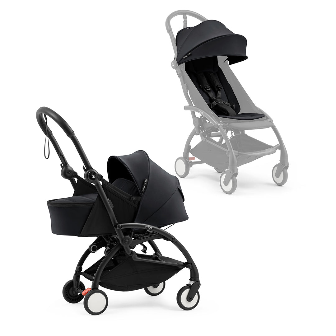 Stokke® YOYO5 Stroller with Newborn Pack Bundle-Strollers-Black- | Natural Baby Shower