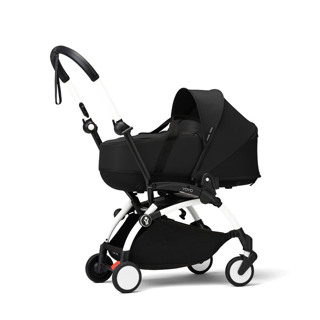 Stokke YOYO3 stroller with newborn shell-Stroller Bundles-Black-White | Natural Baby Shower