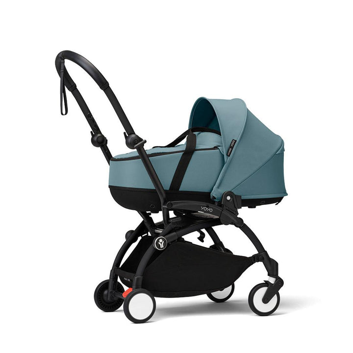 Stokke YOYO3 stroller with newborn shell-Stroller Bundles-Aqua-Black | Natural Baby Shower
