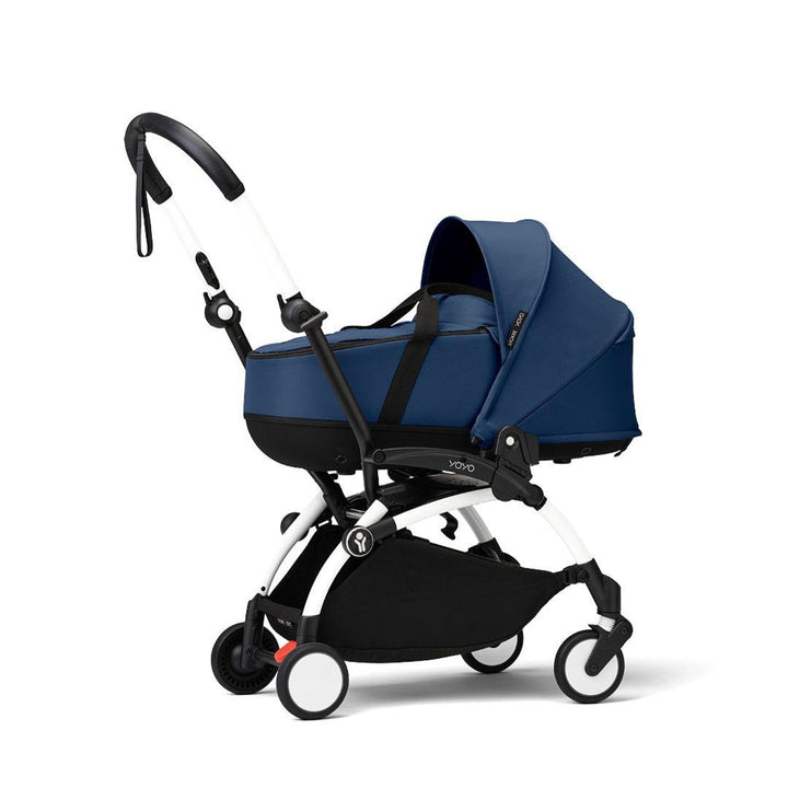 Stokke YOYO3 stroller with newborn shell-Stroller Bundles-Navy Blue-White | Natural Baby Shower