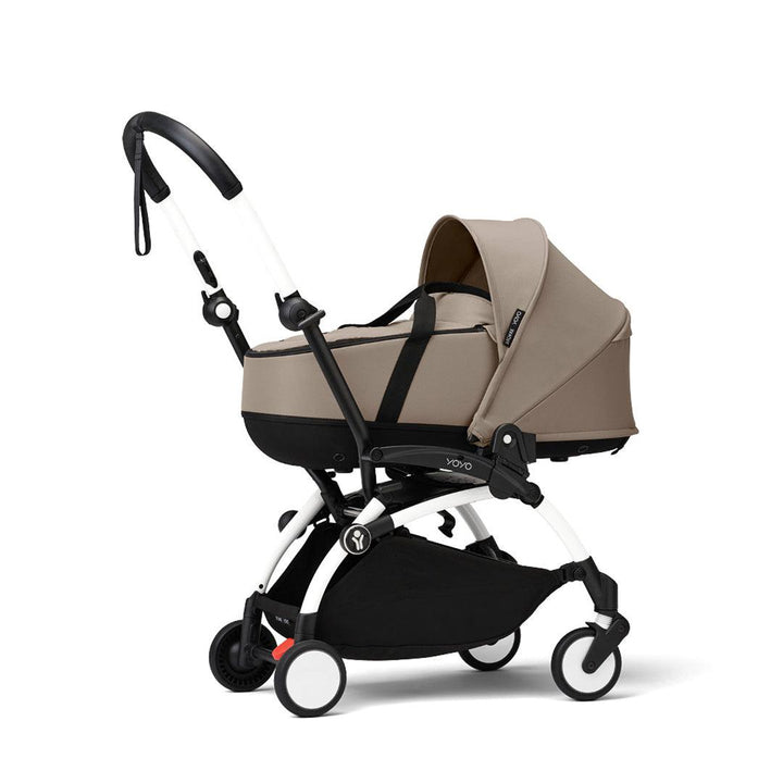 Stokke YOYO3 stroller with newborn shell-Stroller Bundles-Taupe-White | Natural Baby Shower