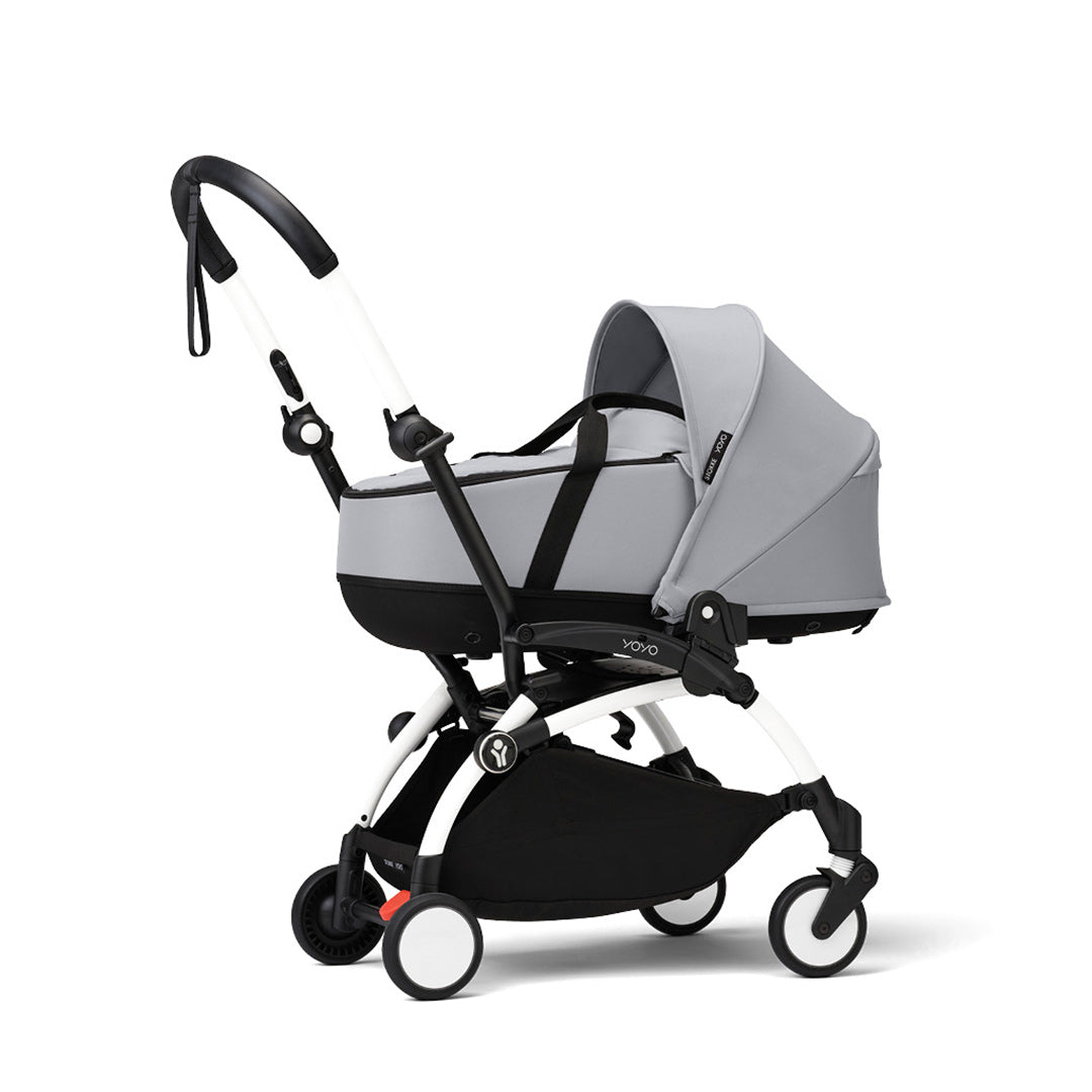 Stokke YOYO3 stroller with newborn shell-Stroller Bundles-Stone-White | Natural Baby Shower