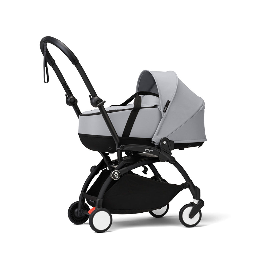 Stokke YOYO3 stroller with newborn shell-Stroller Bundles-Stone-Black | Natural Baby Shower
