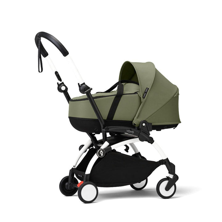 Stokke YOYO3 stroller with newborn shell-Stroller Bundles-Olive-White | Natural Baby Shower