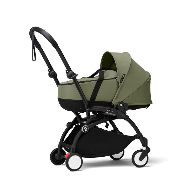 Stokke YOYO3 stroller with newborn shell-Stroller Bundles-Olive-Black | Natural Baby Shower