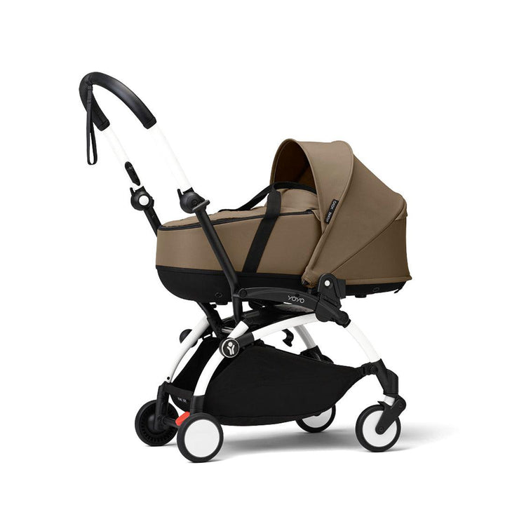 Stokke YOYO3 stroller with newborn shell-Stroller Bundles-Toffee-White | Natural Baby Shower