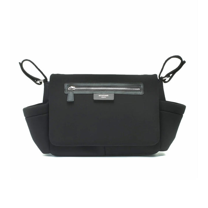 Storksak Stroller Organiser - Luxe - Black + Silver-Stroller Organisers- | Natural Baby Shower