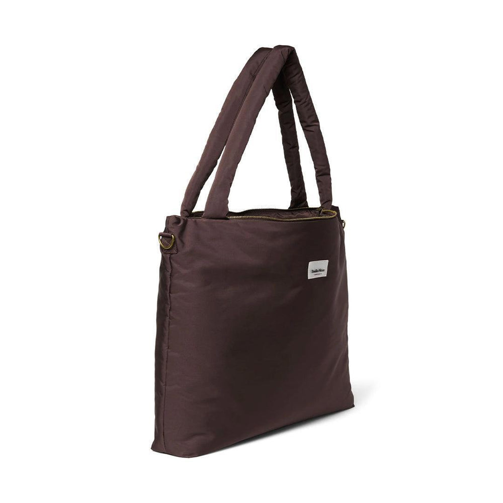 Studio Noos Brown Puffy Diaper Bag - Brown-Changing Bags-Brown-58cm X 42cm | Natural Baby Shower