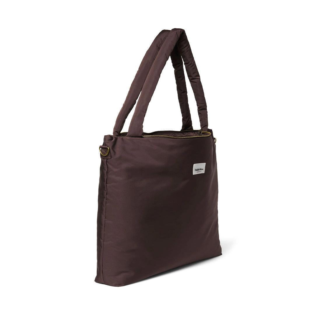 Studio Noos Brown Puffy Diaper Bag - Brown-Changing Bags-Brown-58cm X 42cm | Natural Baby Shower