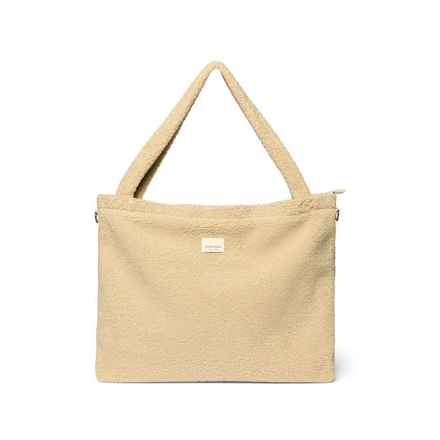 Studio Noos Ecru Teddy Diaper Bag - Ecru-Changing Bags-Ecru-58cm X 42cm | Natural Baby Shower