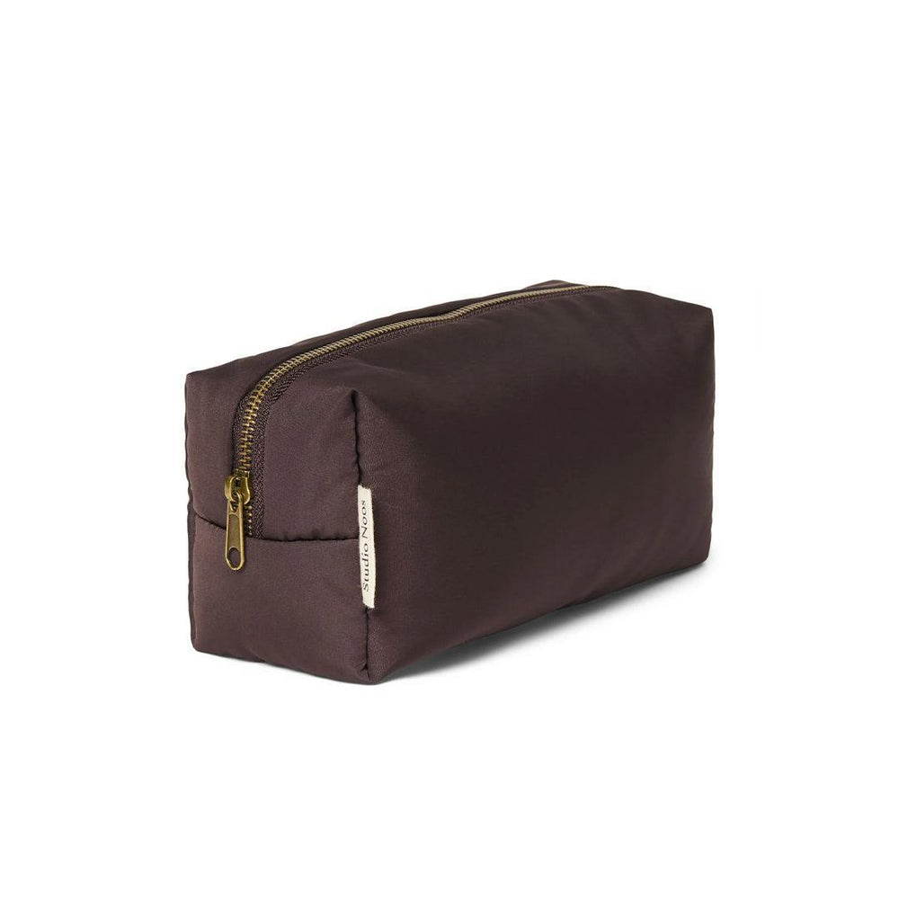 Studio Noos Brown Puffy Pouch - Brown-Changing Bag Pouches-Brown-9 x 23 x 10cm | Natural Baby Shower