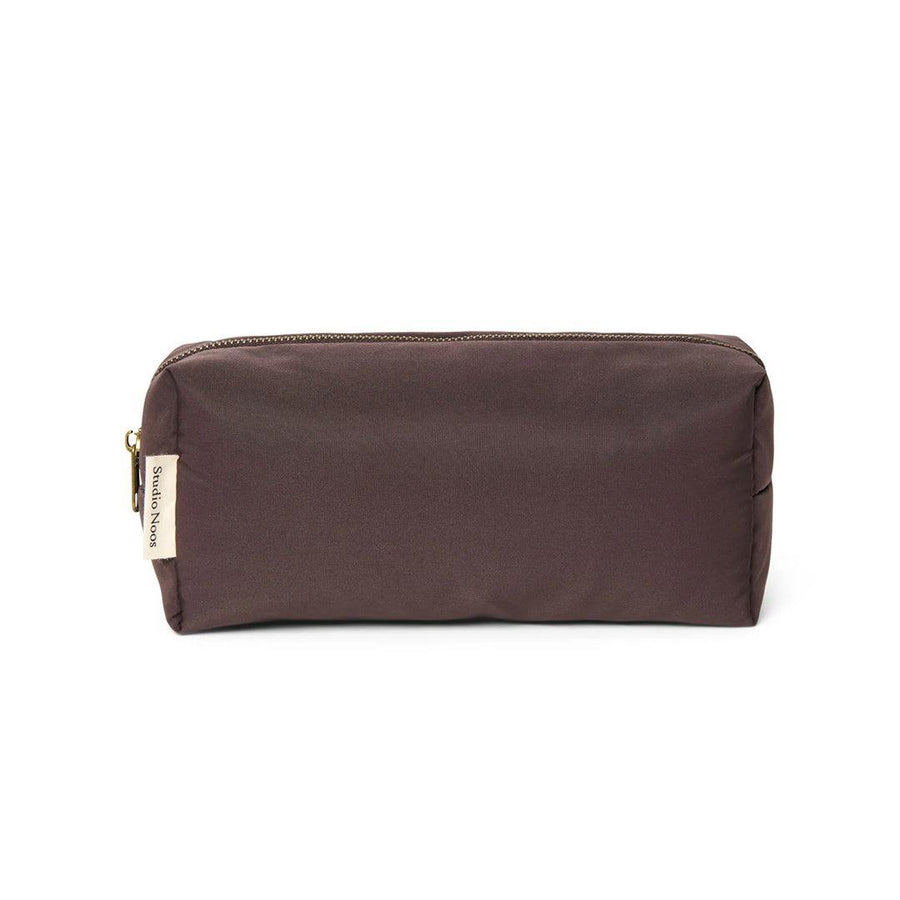 Studio Noos Brown Puffy Pouch - Brown-Changing Bag Pouches-Brown-9 x 23 x 10cm | Natural Baby Shower