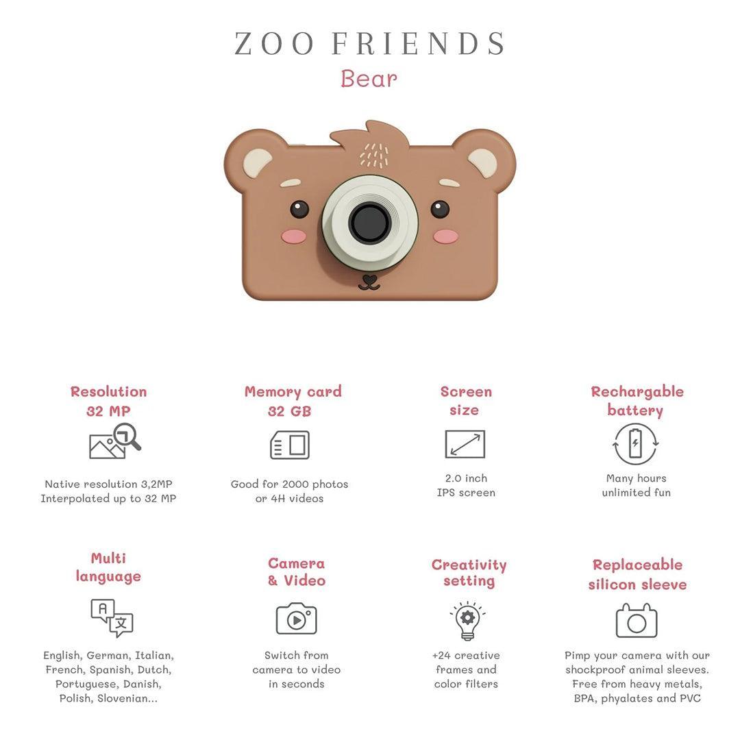 The Zoofamily Zoo Friends Digital Camera - Bear-Role Play-Bear-One Size | Natural Baby Shower
