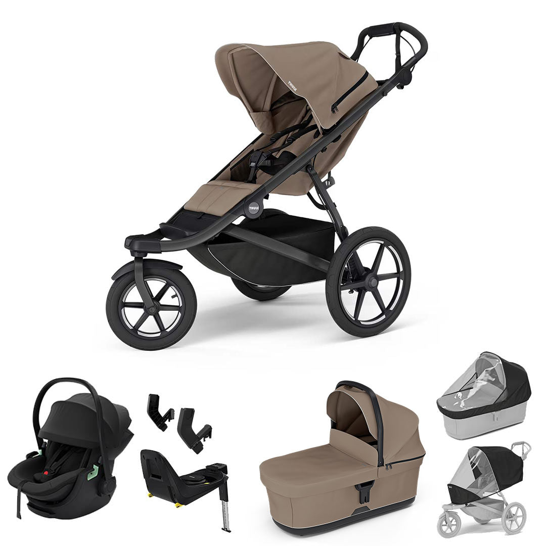 Thule Urban Glide 3 Travel System - Tinted Taupe-Travel Systems- | Natural Baby Shower
