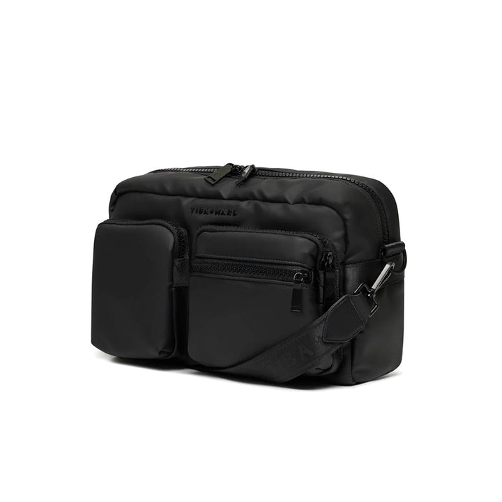 Tiba + Marl Axel Rubberised Cross Body Buggy Organiser - Black-Stroller Organisers-Black- | Natural Baby Shower