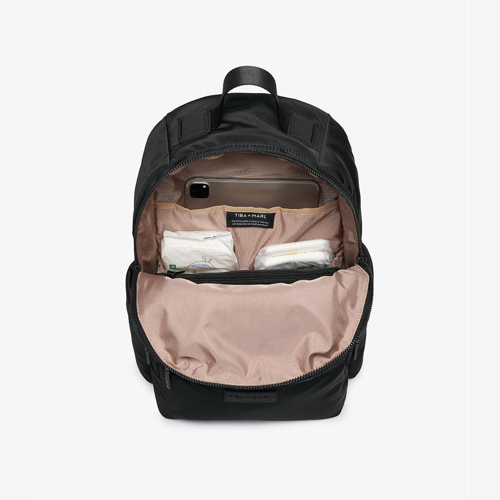 TIBA + MARL Elwood Changing Backpack - Black Woven-Changing Bags-Black Woven- | Natural Baby Shower