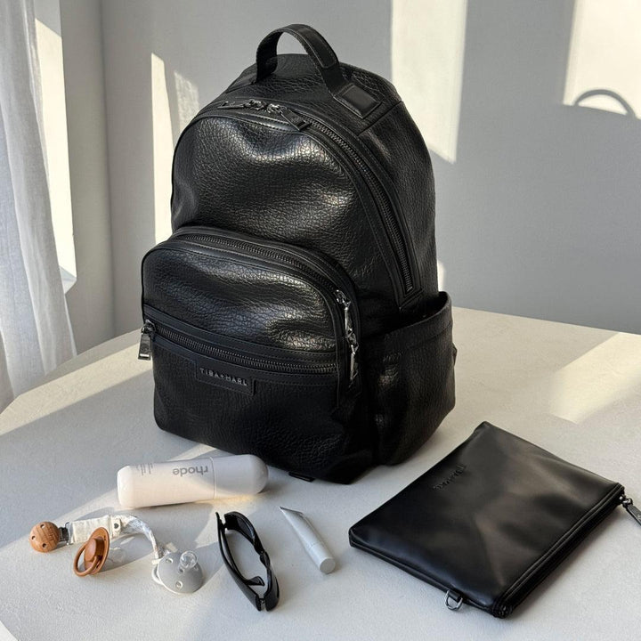 TIBA + MARL Elwood Twin 2.0 Changing Backpack - Black-Changing Bags- | Natural Baby Shower