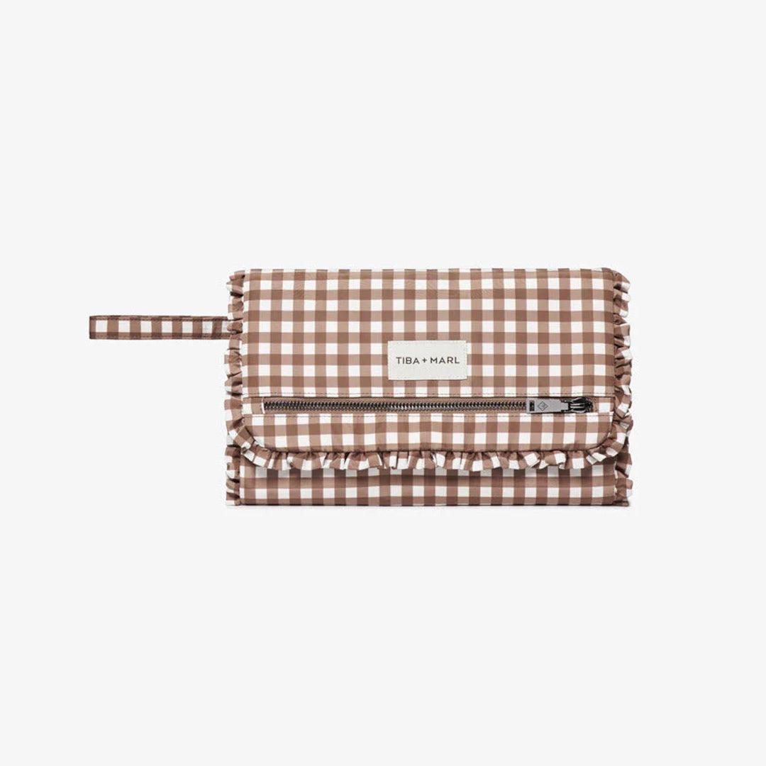 TIBA + MARL Etta Changing Clutch - Brown Gingham-Mini Bags-Brown Gingham- | Natural Baby Shower