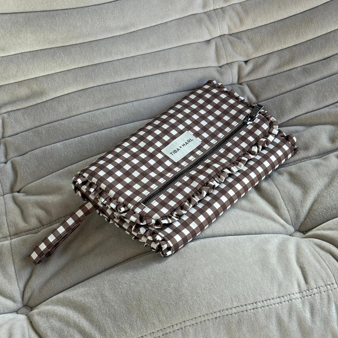 TIBA + MARL Etta Changing Clutch - Brown Gingham-Mini Bags-Brown Gingham- | Natural Baby Shower