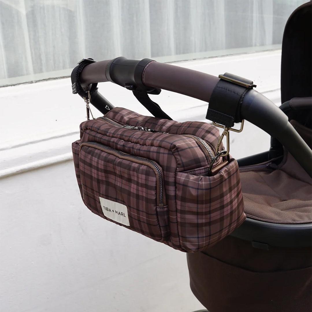 TIBA + MARL Inka Stroller Organiser - Tartan-Stroller Organisers-Tartan-One Size | Natural Baby Shower