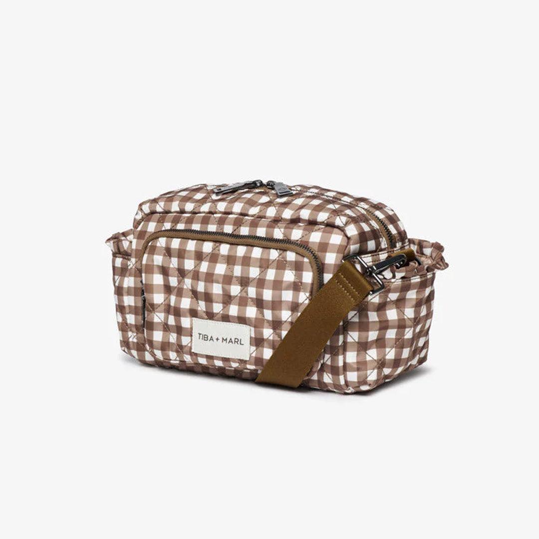 TIBA + MARL Inka Stroller Organiser - Brown Gingham-Stroller Organisers- | Natural Baby Shower