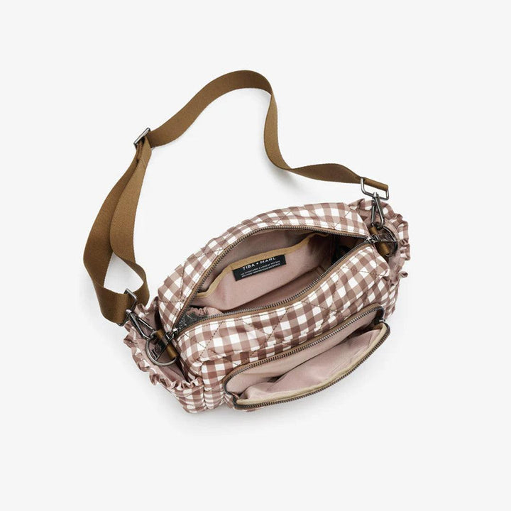 TIBA + MARL Inka Stroller Organiser - Brown Gingham-Stroller Organisers- | Natural Baby Shower