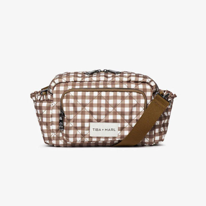 TIBA + MARL Inka Stroller Organiser - Brown Gingham-Stroller Organisers- | Natural Baby Shower
