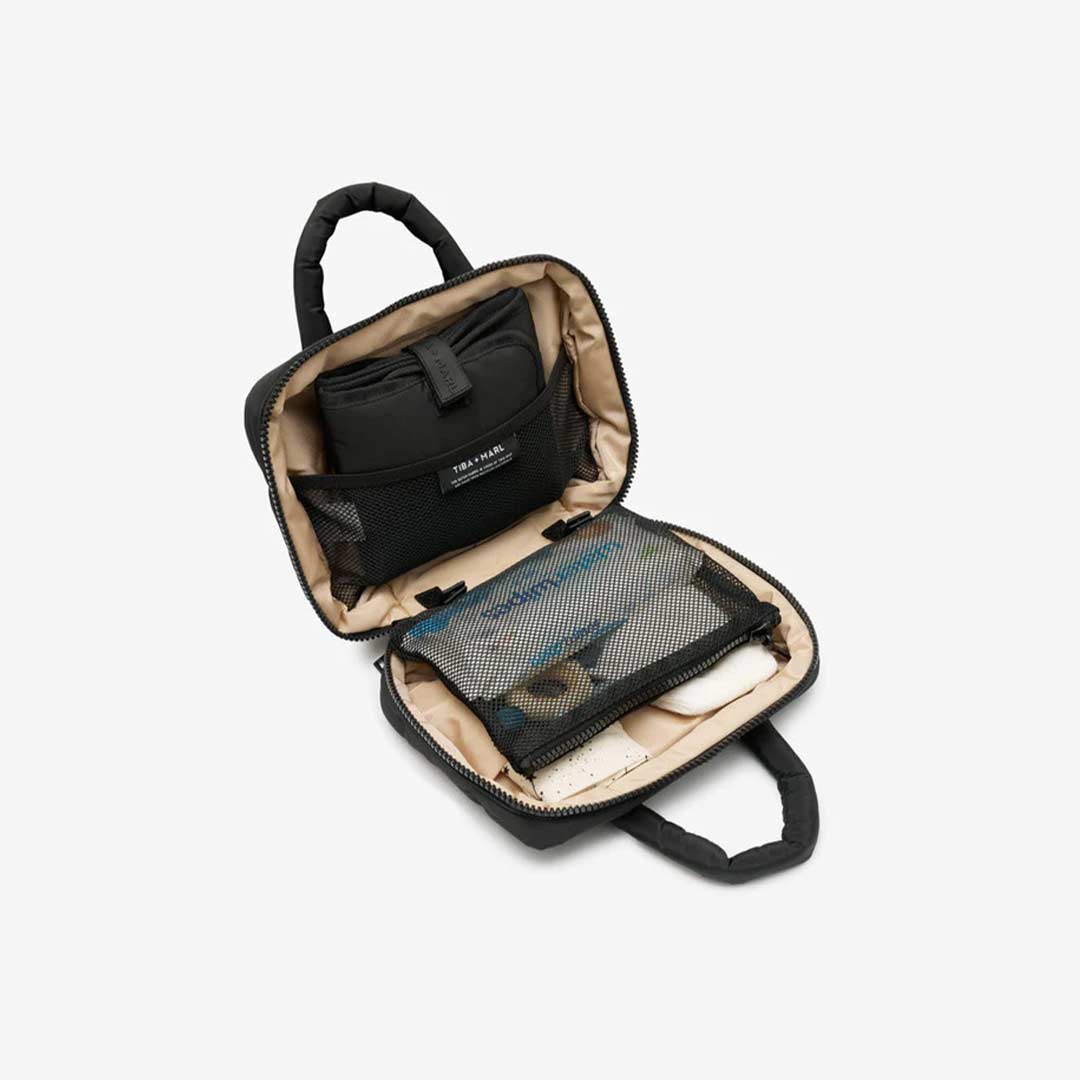 TIBA + MARL Mini Stroller Organiser Puffy Quilt - Black-Stroller Organisers-Black- | Natural Baby Shower