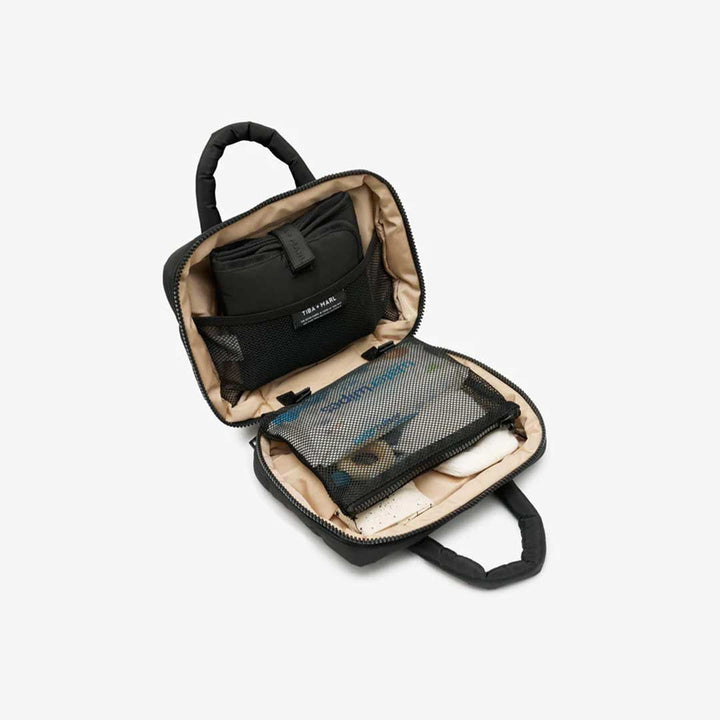 TIBA + MARL Mini Stroller Organiser Puffy Quilt - Black-Stroller Organisers-Black- | Natural Baby Shower