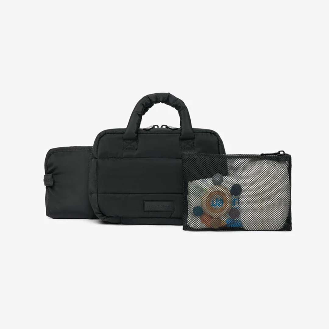 TIBA + MARL Mini Stroller Organiser Puffy Quilt - Black-Stroller Organisers-Black- | Natural Baby Shower