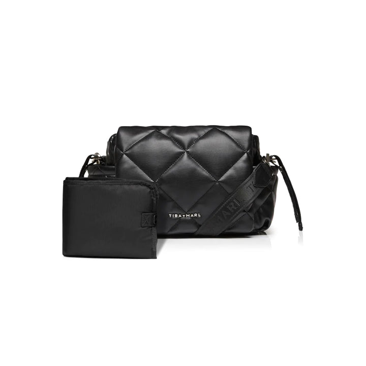 Tiba + Marl Nova Eco Compact Quilted Changing Bag - Black-Mini Bags-Black- | Natural Baby Shower