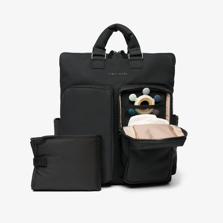 TIBA + MARL Ozzy Backpack - Matte Black-Changing Bags-Matte Black- | Natural Baby Shower