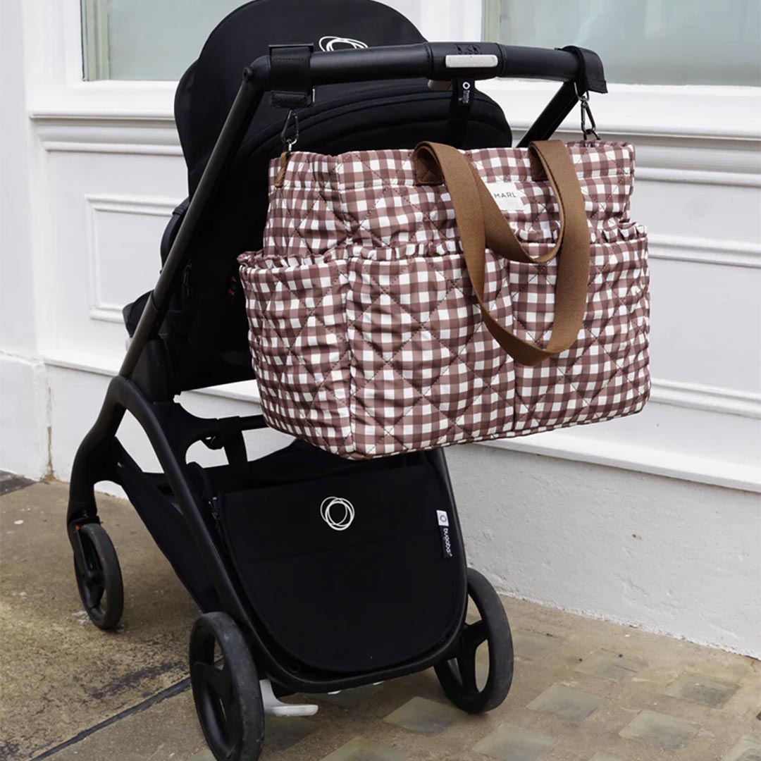 TIBA + MARL Pocket Changing Tote - Brown Gingham-Changing Bags- | Natural Baby Shower