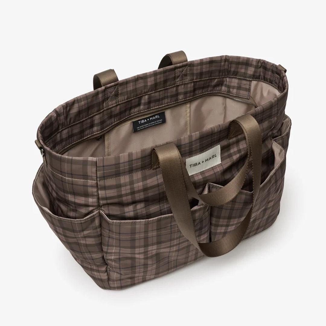 TIBA + MARL Pocket Tote - Tartan-Changing Bags-Tartan-One Size | Natural Baby Shower