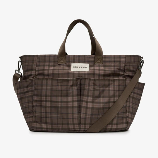 TIBA + MARL Pocket Tote - Tartan-Changing Bags-Tartan-One Size | Natural Baby Shower