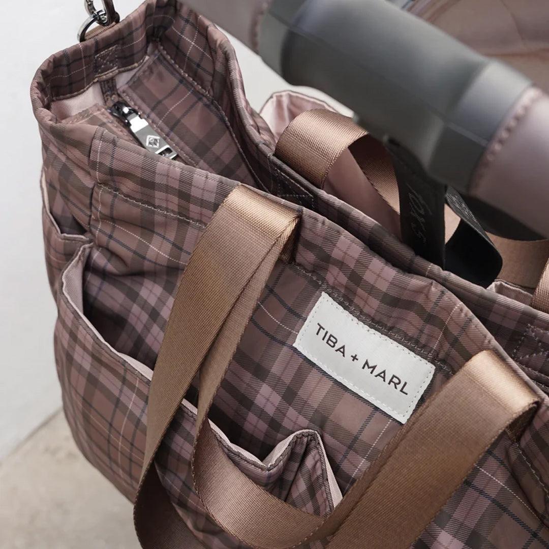 TIBA + MARL Pocket Tote - Tartan-Changing Bags-Tartan-One Size | Natural Baby Shower