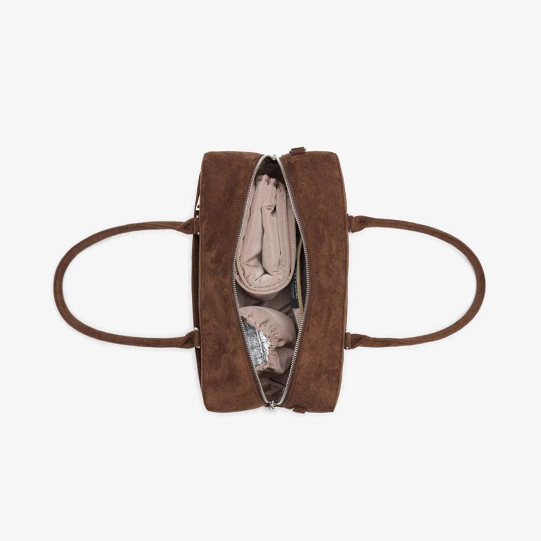 TIBA + MARL Riley - Brown Faux Suede-Changing Bags-Brown Faux Suede- | Natural Baby Shower